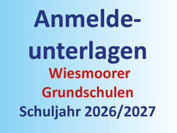 Anmeldung Grundschule Wiesmoor 26_27