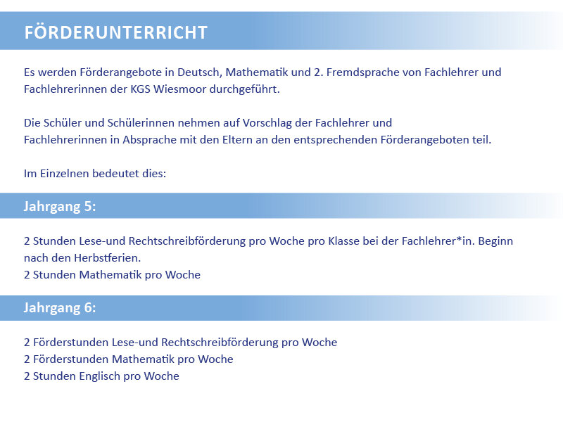 Förderunterricht
